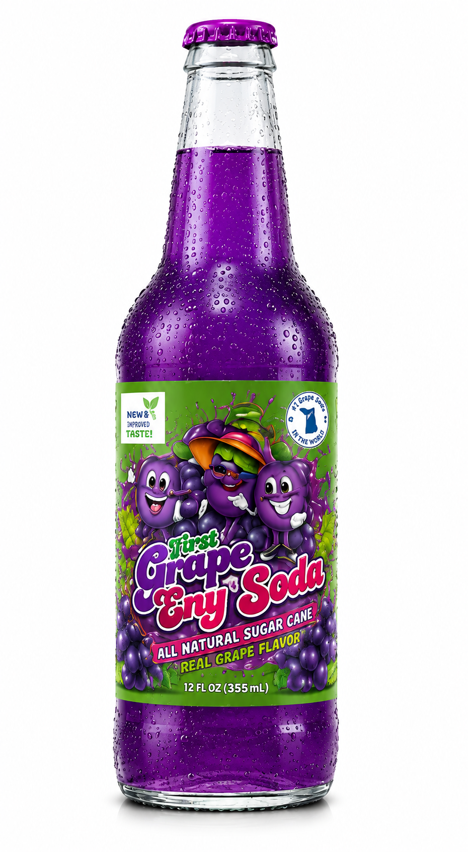 Grape Envy soda bottle